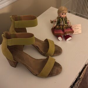 Lime green strappy sandals with madame Alexander Ukraine doll.